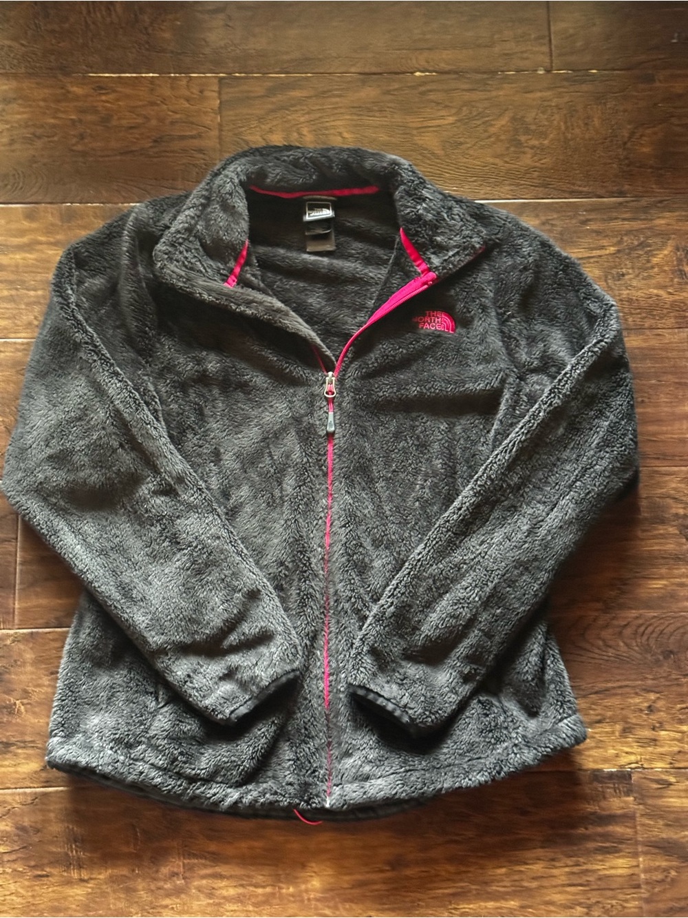 North Face Osito Fleece Jacket Grey / Pink Size Large